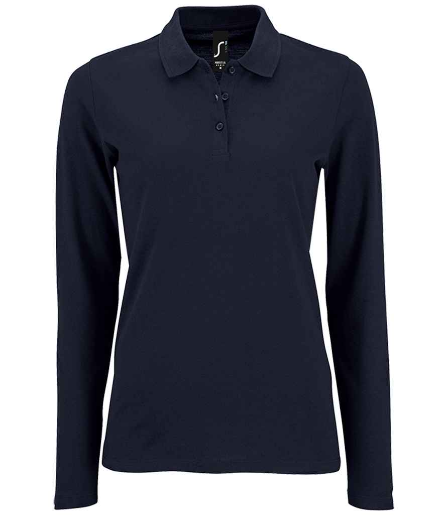 SOL'S Ladies Perfect Long Sleeve Piqué Polo Shirt - The